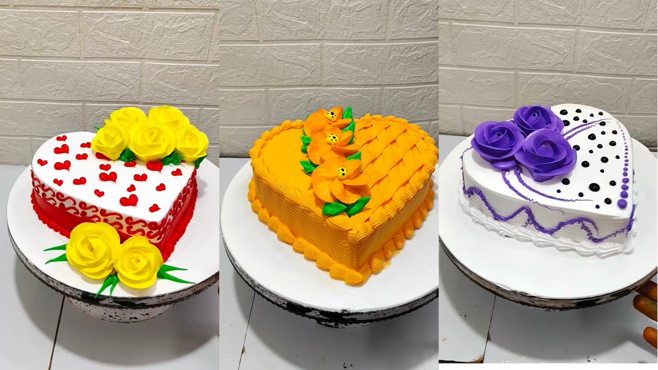 heart Shape Cake Design|| Anniversary Cake Decorating ideas #cake #cakedesign #cakerecipe