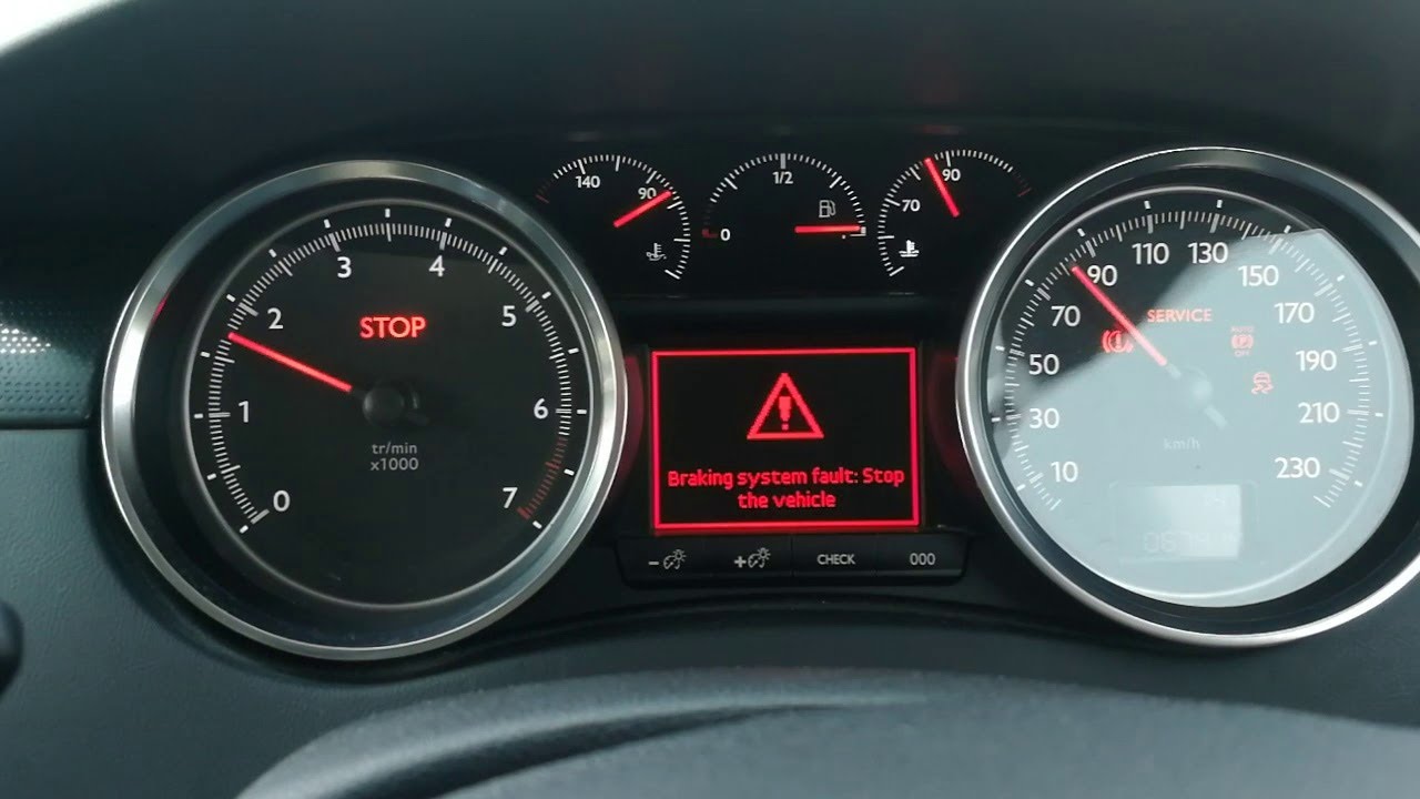 Peugeot 508  Anti Roll back system fault, ASR/ESP system fault , Break system Fault