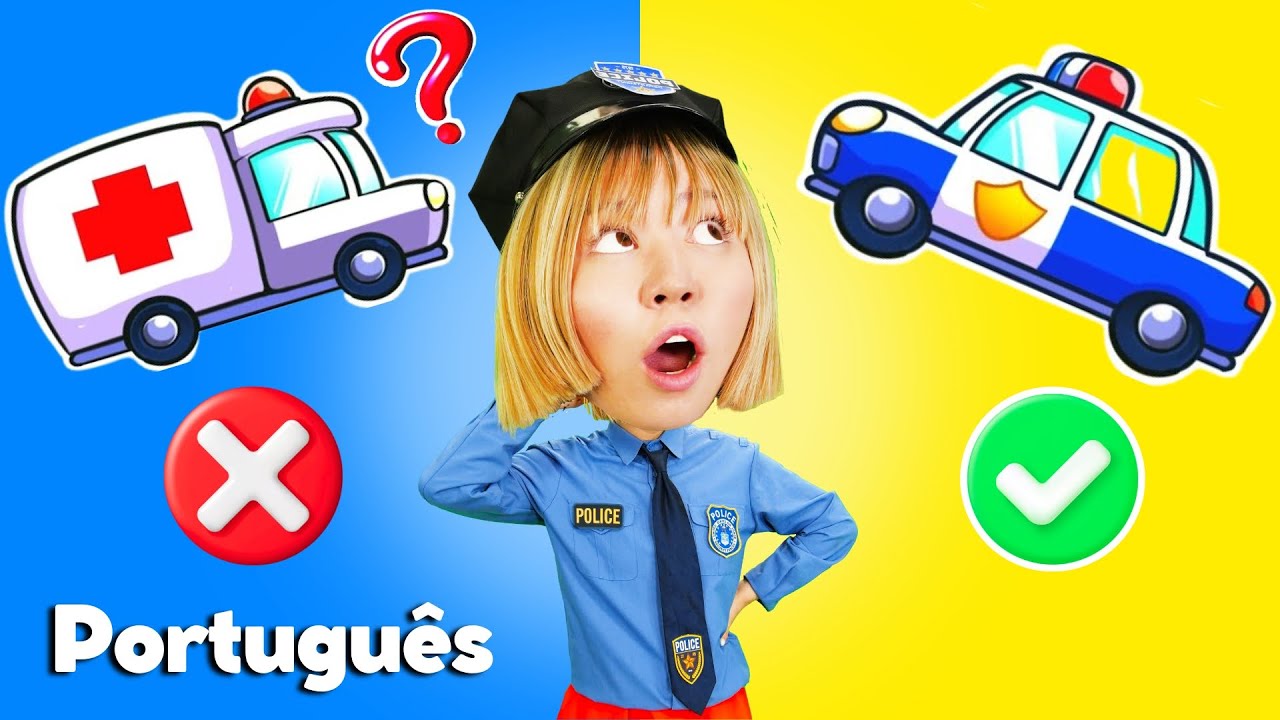 Can&ccedil;&atilde;o do Carro de Pol&iacute;cia 🚒 🚓 🚑 | Coco Froco em Portugu&ecirc;s | Can&ccedil;&otilde;e Divertidas para Crian&ccedil;as