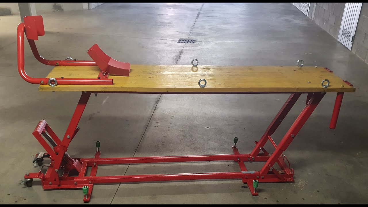 NightLifter. Sollevatore moto autocostruito, portata 400 Kg