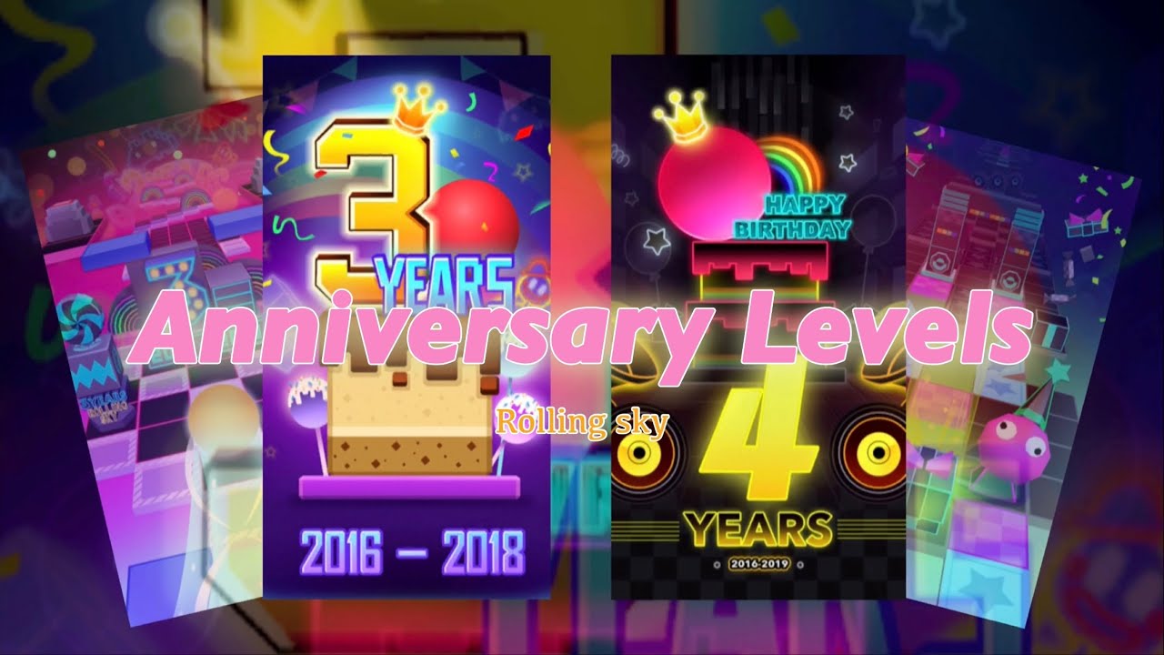 [Rolling sky] Anniversary Levels (Happy Birthday, Anniversary, 4th Anniversary, Birthday Party)