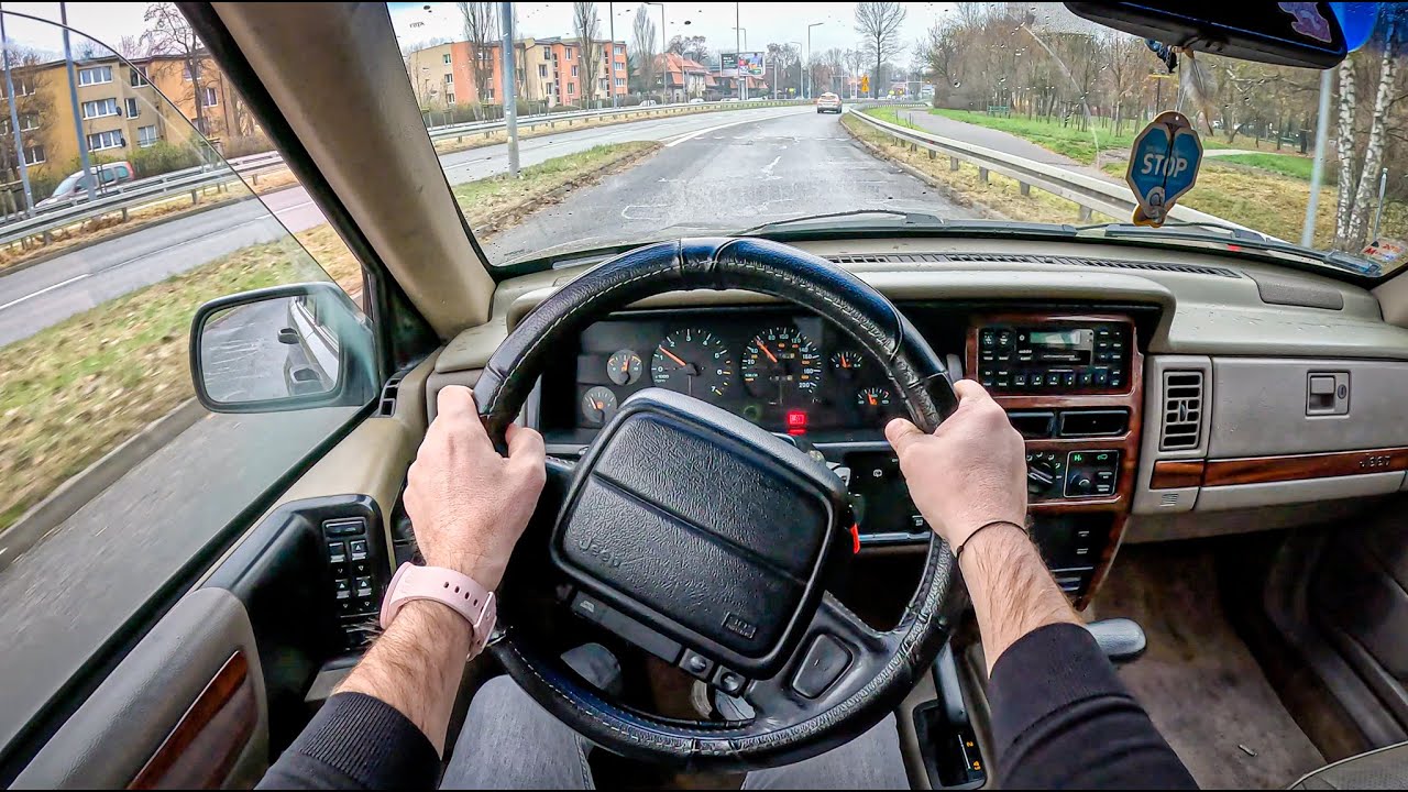 1995 Jeep Grand Cherokee [4.0 I LIMITED 180HP] |0-100| POV Test Drive #1440 Joe Black