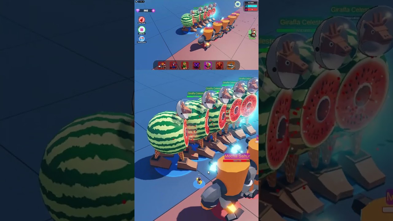 Giraffa Celeste VS Mecha Sahur [Roblox Brainrot VS Mecha]