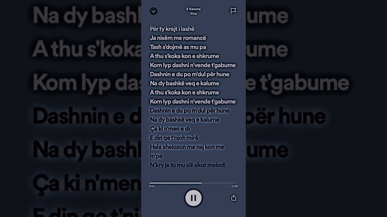 E kalume - Rina Balaj (speed up)