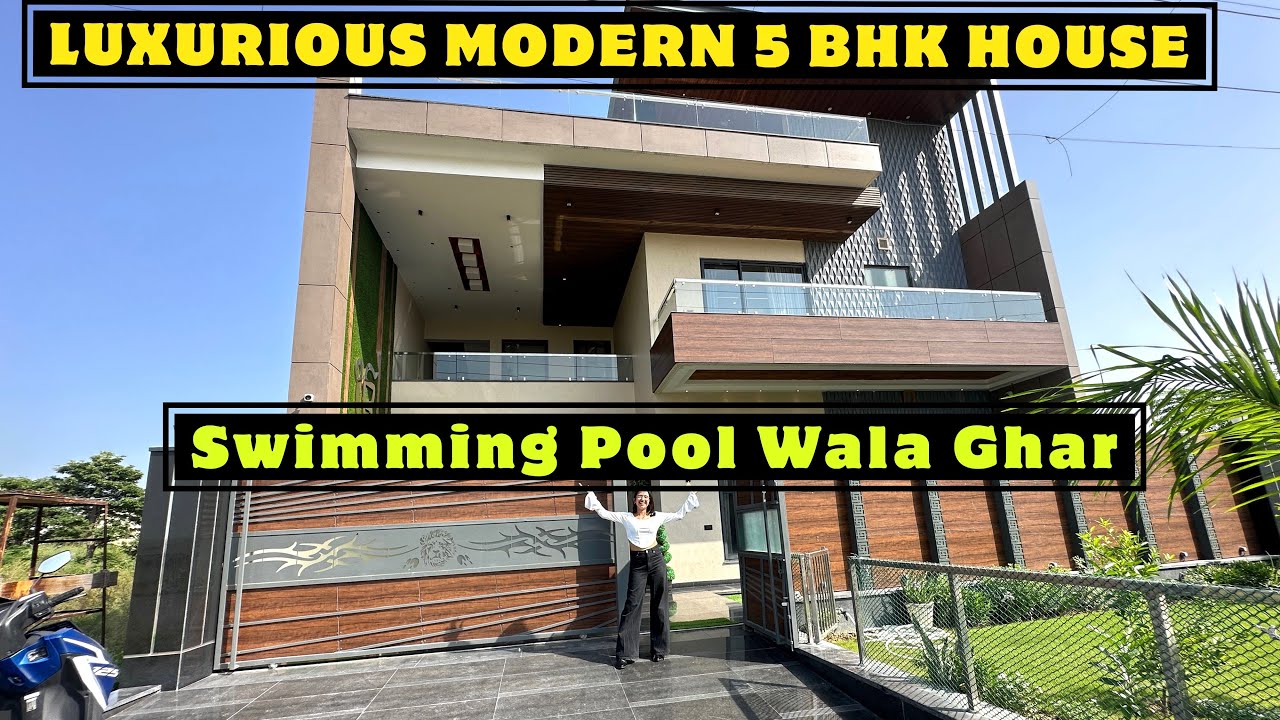 Inside Tour a Most Ultra Luxury 5 BHK House With Lift , Swimming Pool in Punjab , india #luxuryhomes