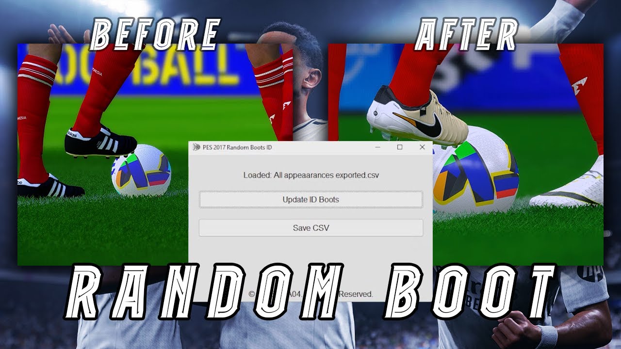 How to Assignment Randomly Boots For All Players 🔥 PES 2017 Tutorial