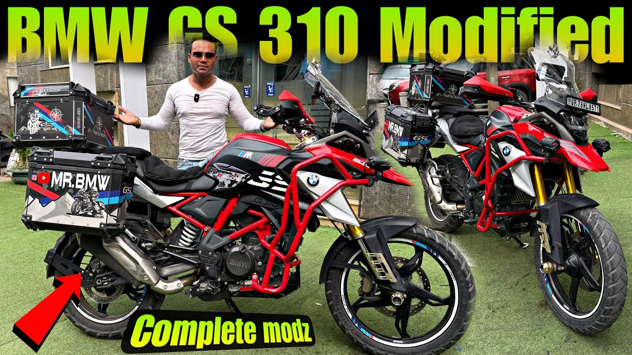 BMW Gs310 Modified | Premium Modifications | side panniers Top box | Skd bike world ￼
