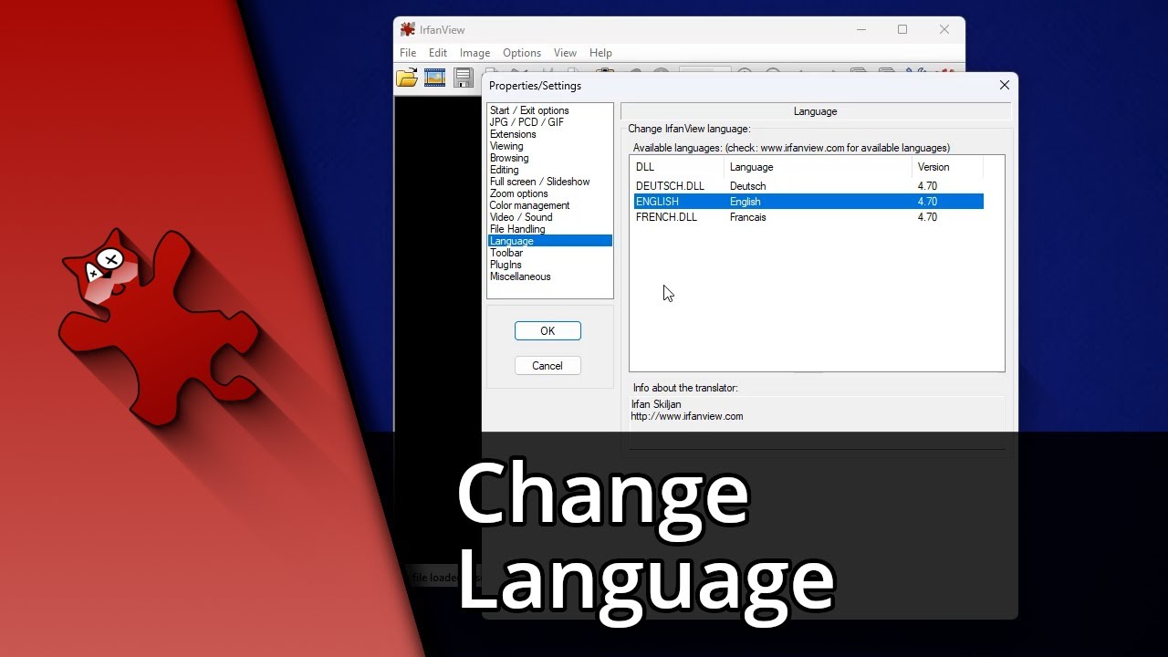 How to change language in IrfanView ✅ Tutorial
