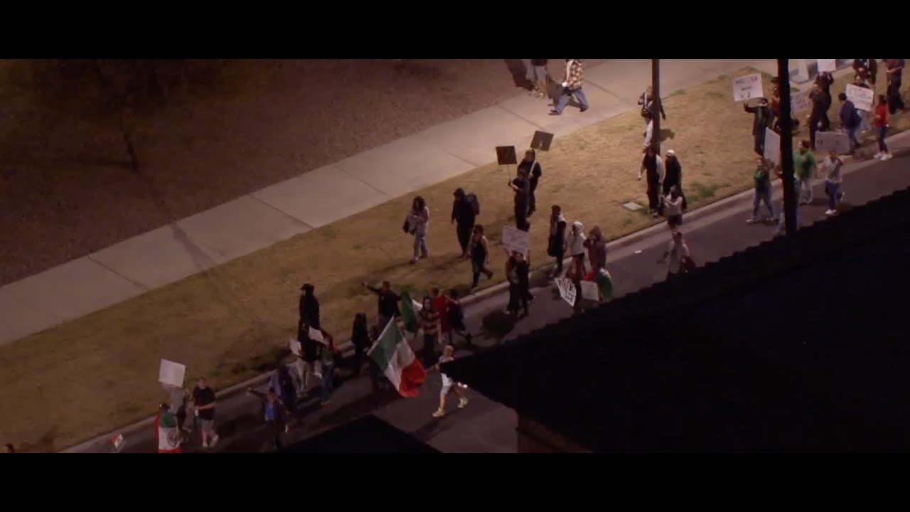 Protesters continue march near AZ State Capitol Wednesday night