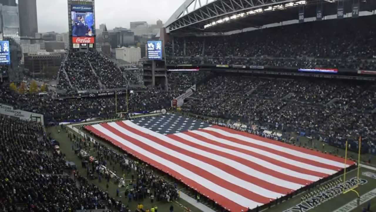 11/9/14 – New York Giants @ Seattle Seahawks – National Anthem and Helicopter Flyover