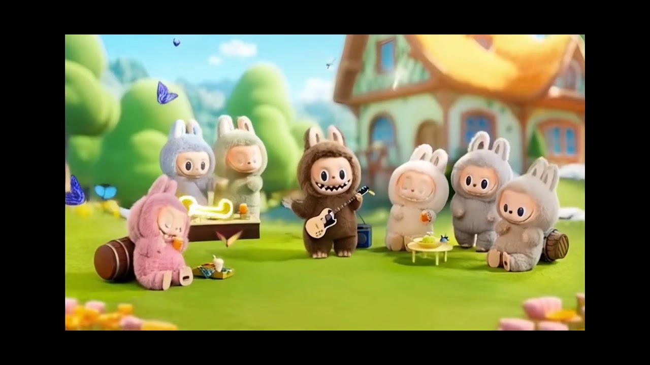 Labubu and friends im action #labubu #labubumacaron #labubuthemonsters #labubuviral 😭🥺❤️