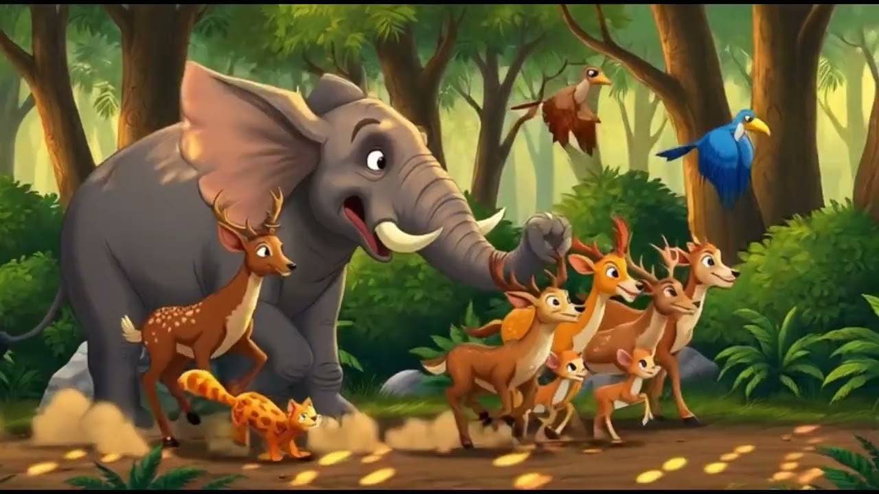 Kids cartoon story // Funny cartoon story // जंगल का रहस्य  // cartoon video 