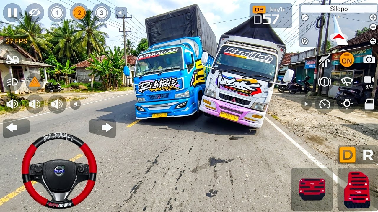 Truk Oleng Canter Ketemu Musuh Lagi Baku Hantam Di Jalanan l Mod Bus Simulator Indonesia