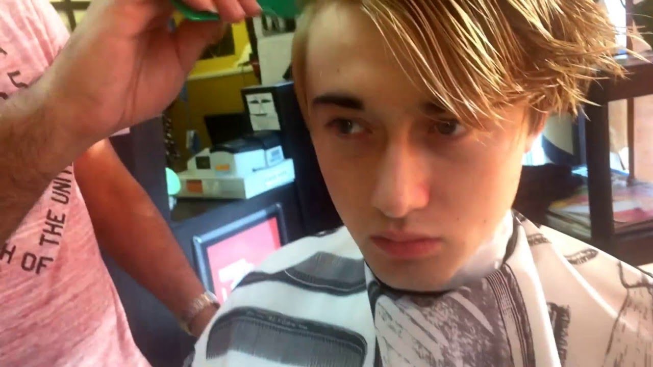 CREA TYLER Cutting His Hair  In New York Village At 7th Heaven Hair Salon | Crea Tyler