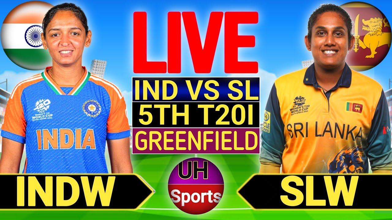 🔴INDIA W VS SRILANKA W 5TH T20 IND BAT | IND W VS Sl W LIVE CRICKET MATCH SCORES & FAN Commentary
