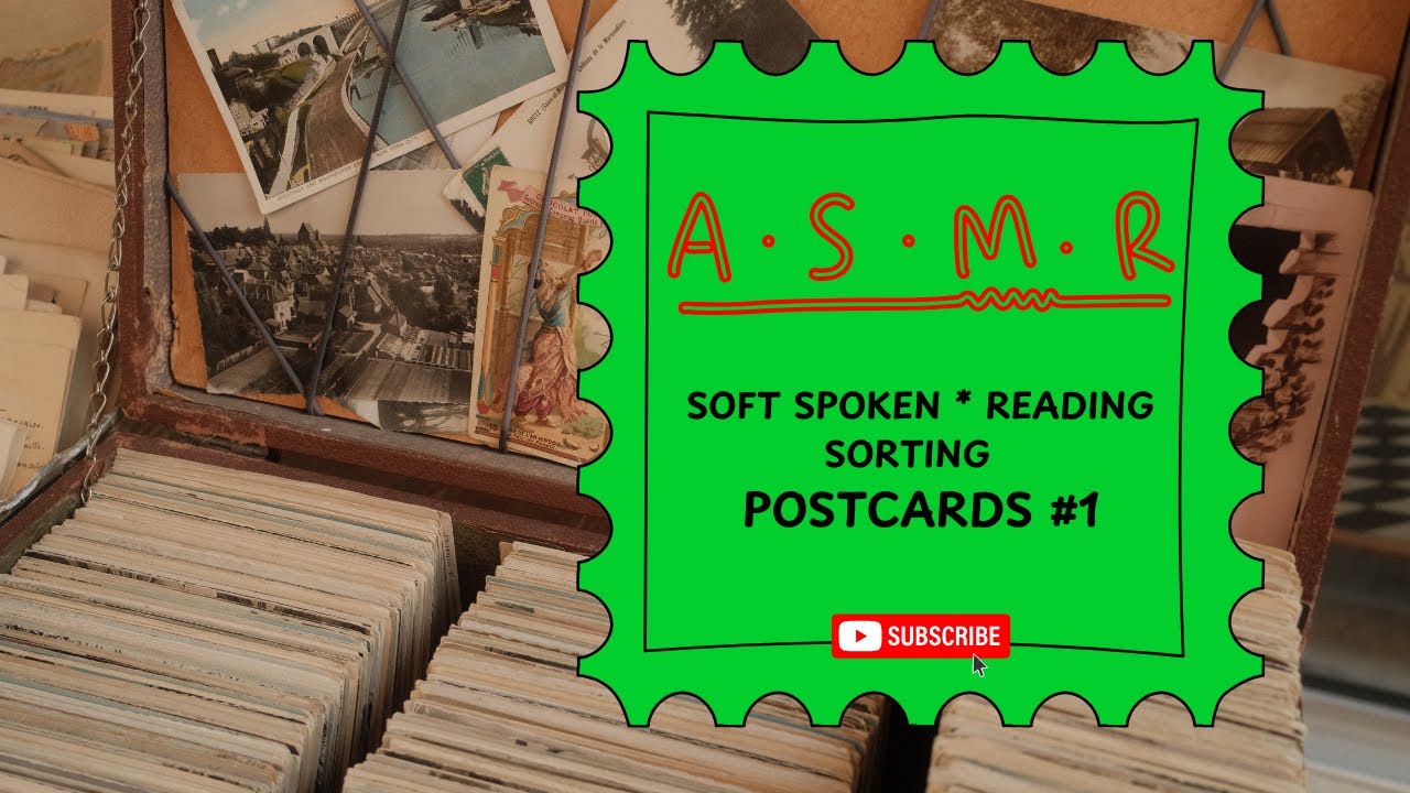 Unexpected ASMR / Soft Spoken Reading Show and Tell / Vintage Postcards #asmrvideo #asmrreading