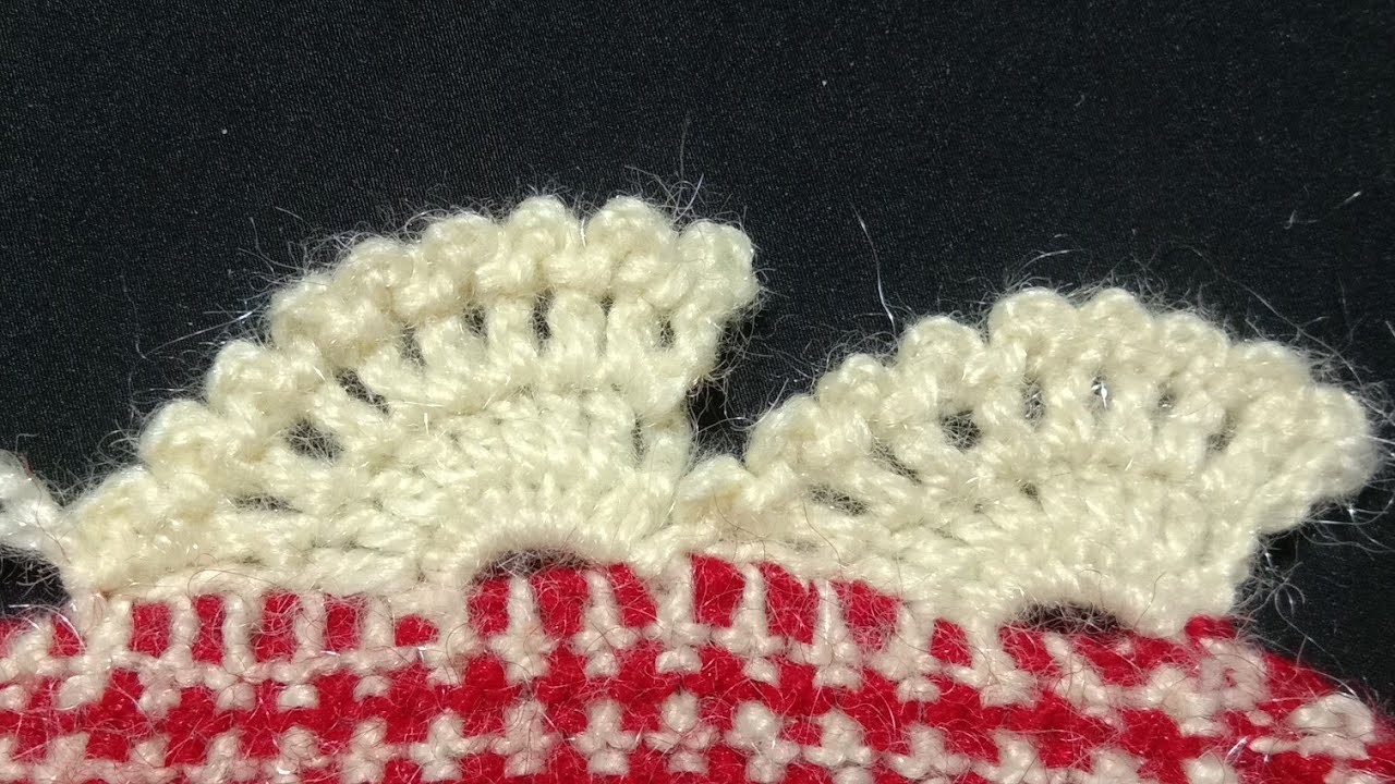 क्रोशिया से बनने वाले इस बार्डर को सीख लें बहुत काम आएगी/easy crochet border pattern