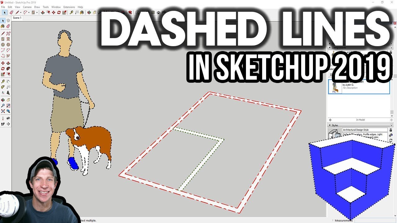ШТРИХОВЫЕ ЛИНИИ в SketchUp 2019 — полное руководство