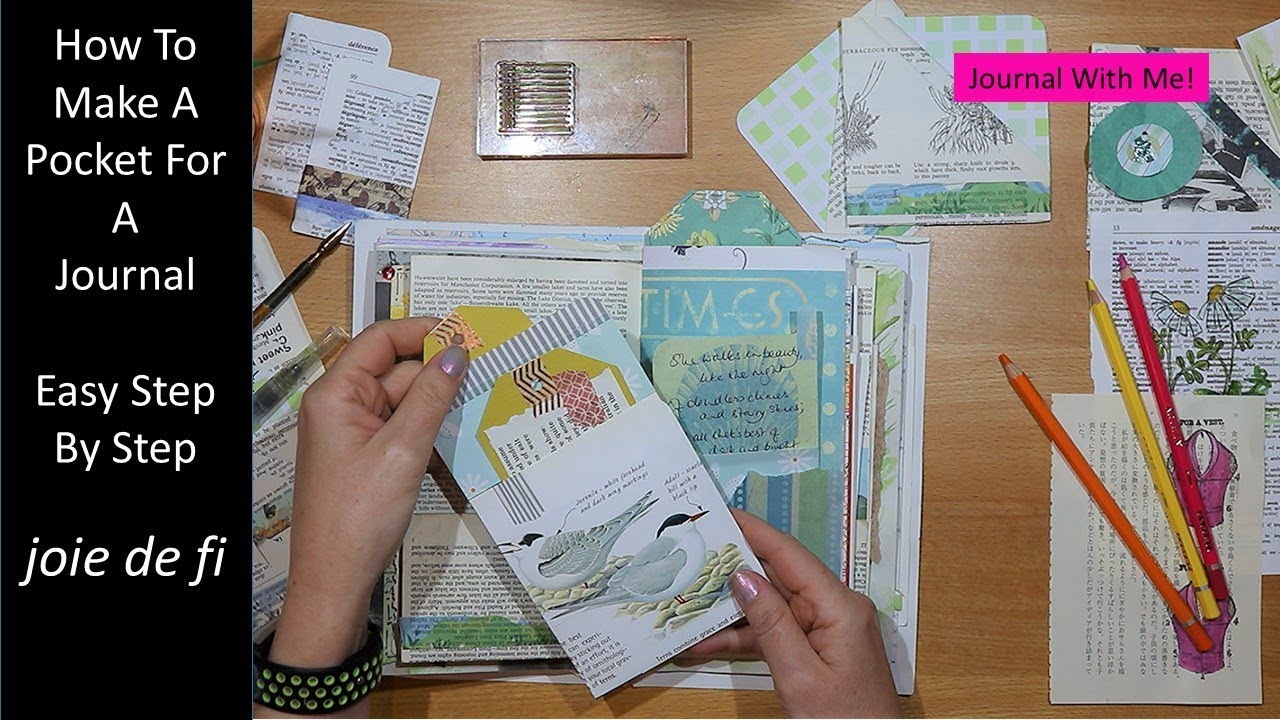 How To Make A Pocket For A Journal | Easy Step By Step
