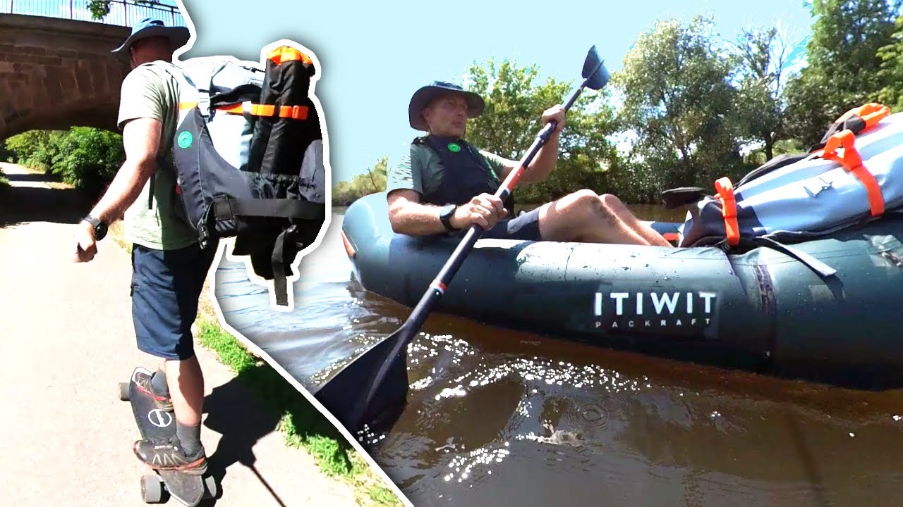 MAXFIND Max2pro E-Skateboard & ITIWIT500 Packraft Tour