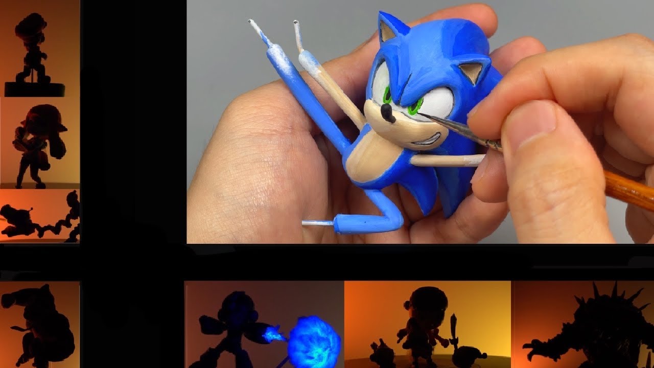[ Collabo ] Создайте первый в мире B-Boying Sonic с Clay / Super Smash Bros [kiArt]