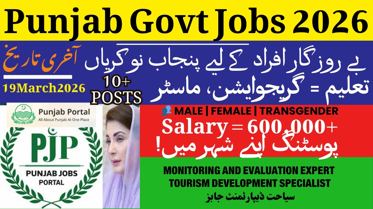 Punjab Tourism Department Jobs 2026 | PMU Jobs Punjab | Archaeology Department Jobs 2026 Apply