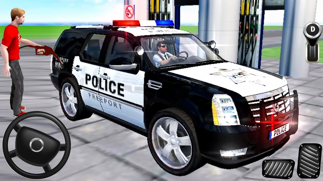 Police Cadillac Escalade Driving - Offroad Cop's Jeep 4x4 Driver Simulator - Android GamePlay