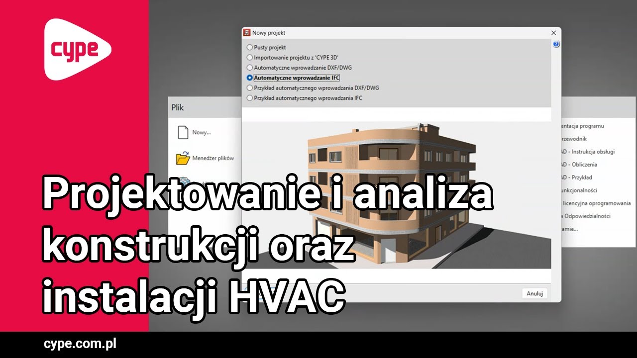 Webinarium: Projektowanie i analiza konstrukcji oraz instalacji HVAC w programie CYPE