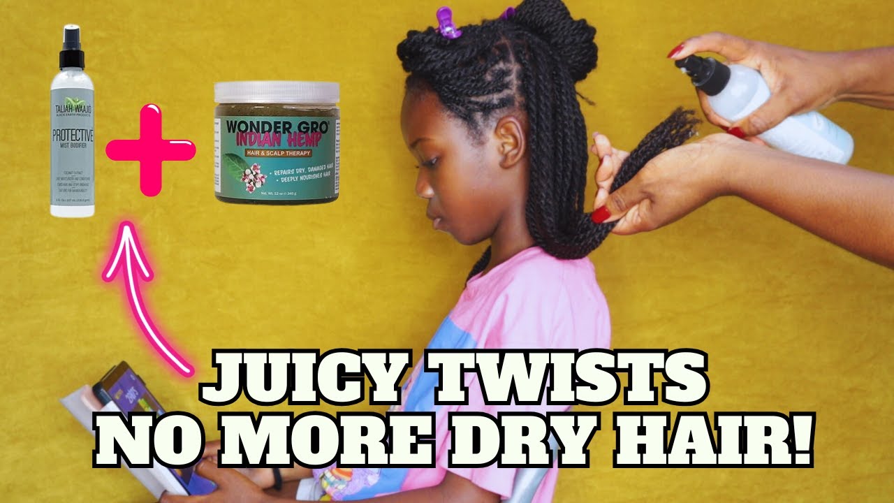 How I Moisturise My Daughter’s Mini Twists & Protect Her Hair at Night!