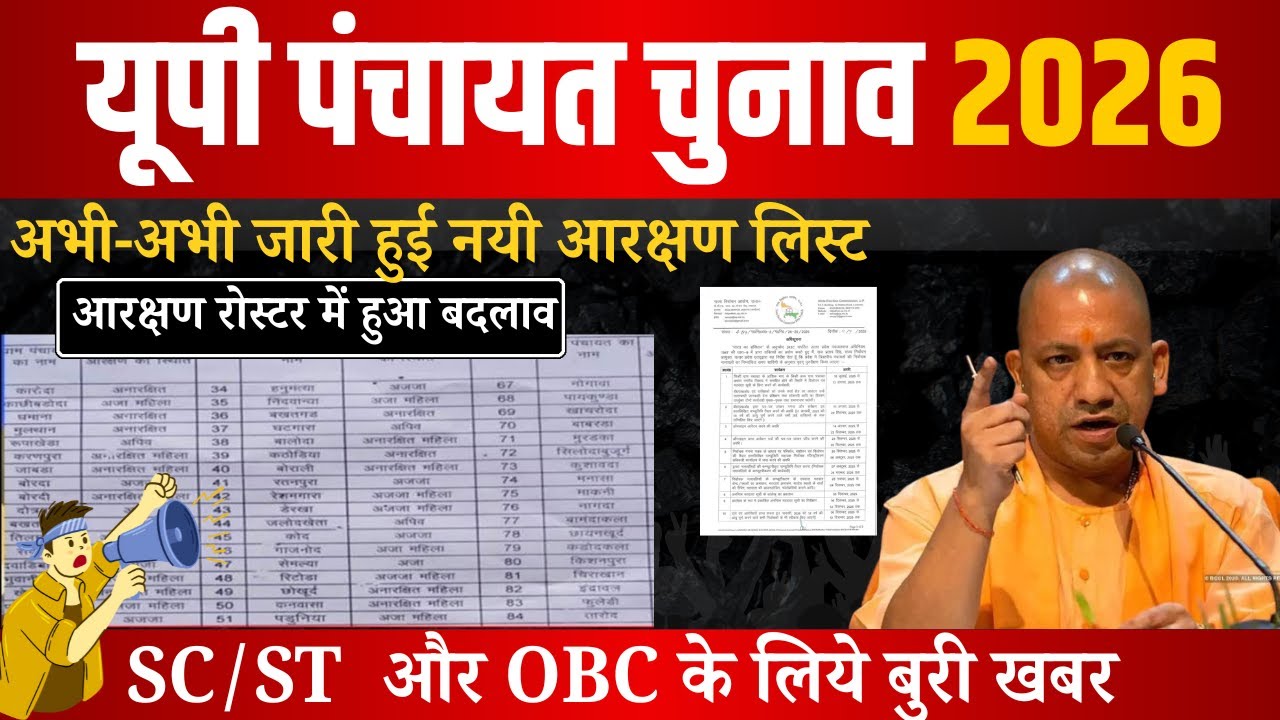 UP पंचायत चुनाव 2026 |आरक्षण सूची अपडेट | #उत्तर_प्रदेश-पंचायत-चुनाव_आरक्षण_2026 . Cm Yogi