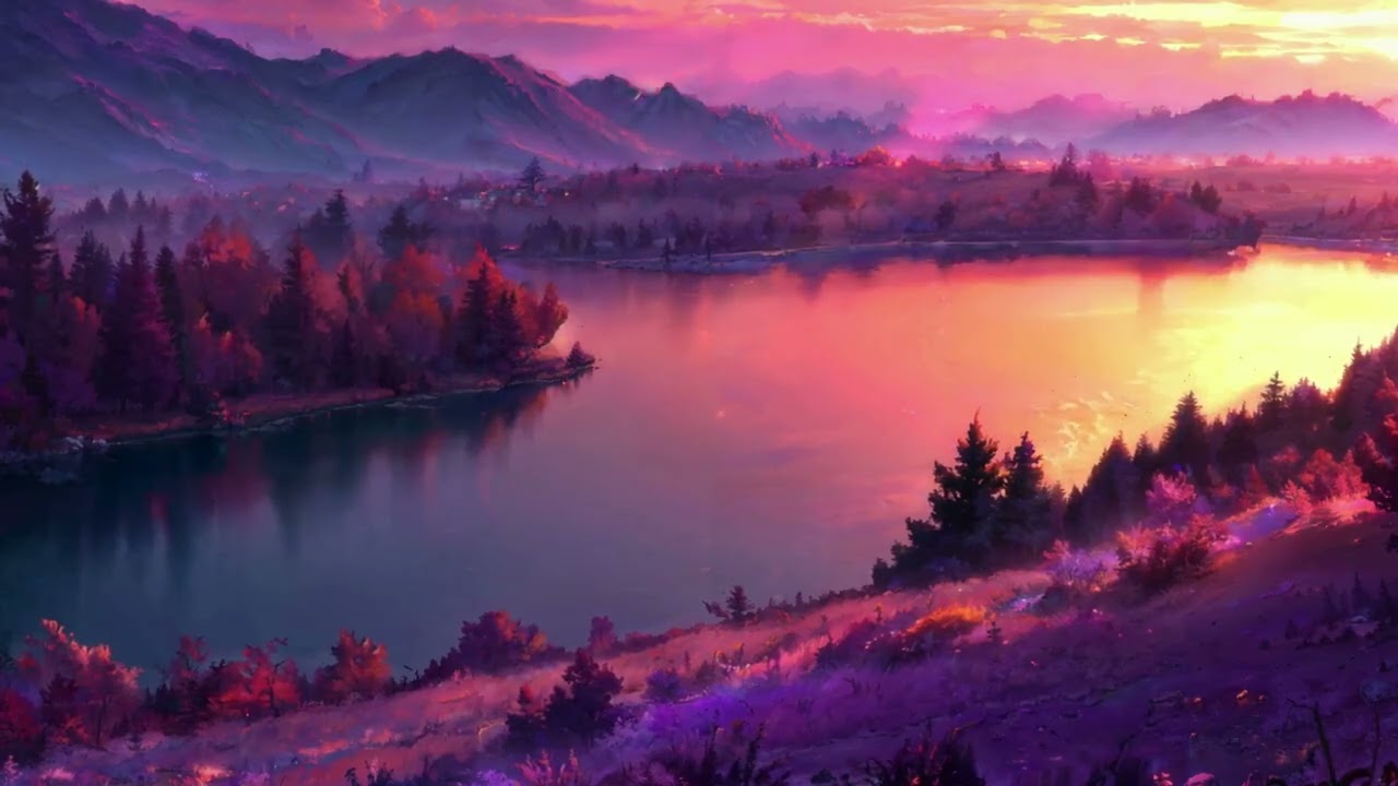 Evening Glow Over the Lake