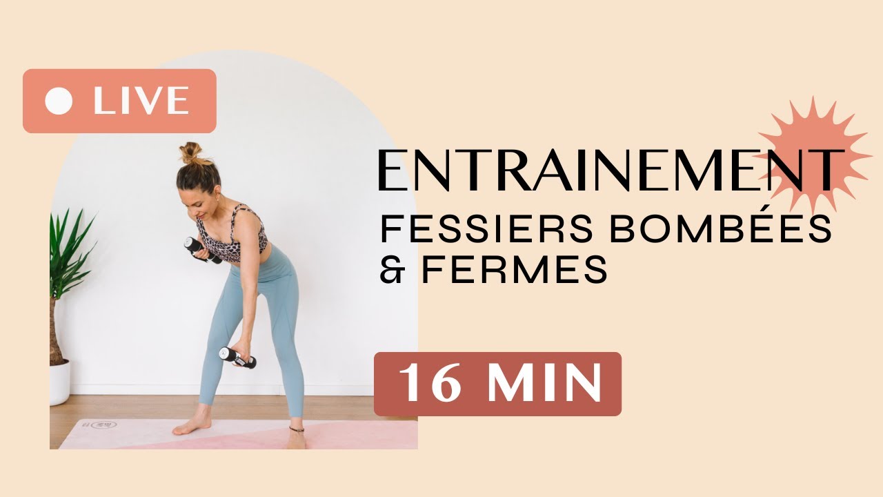 Entraînement LIVE - HIIT Fessiers bombés & fermes