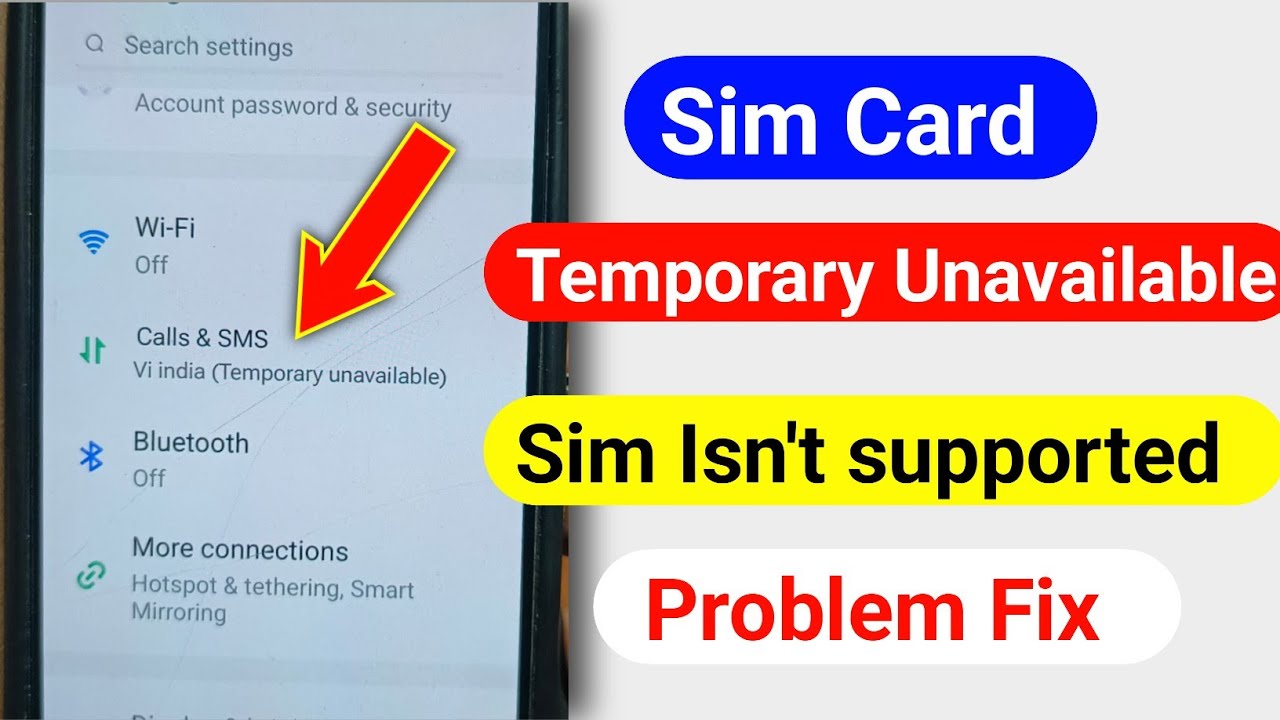 Calls & SMS Fix Temporarily unavailable Problem in Android | sim card isnt supported issu