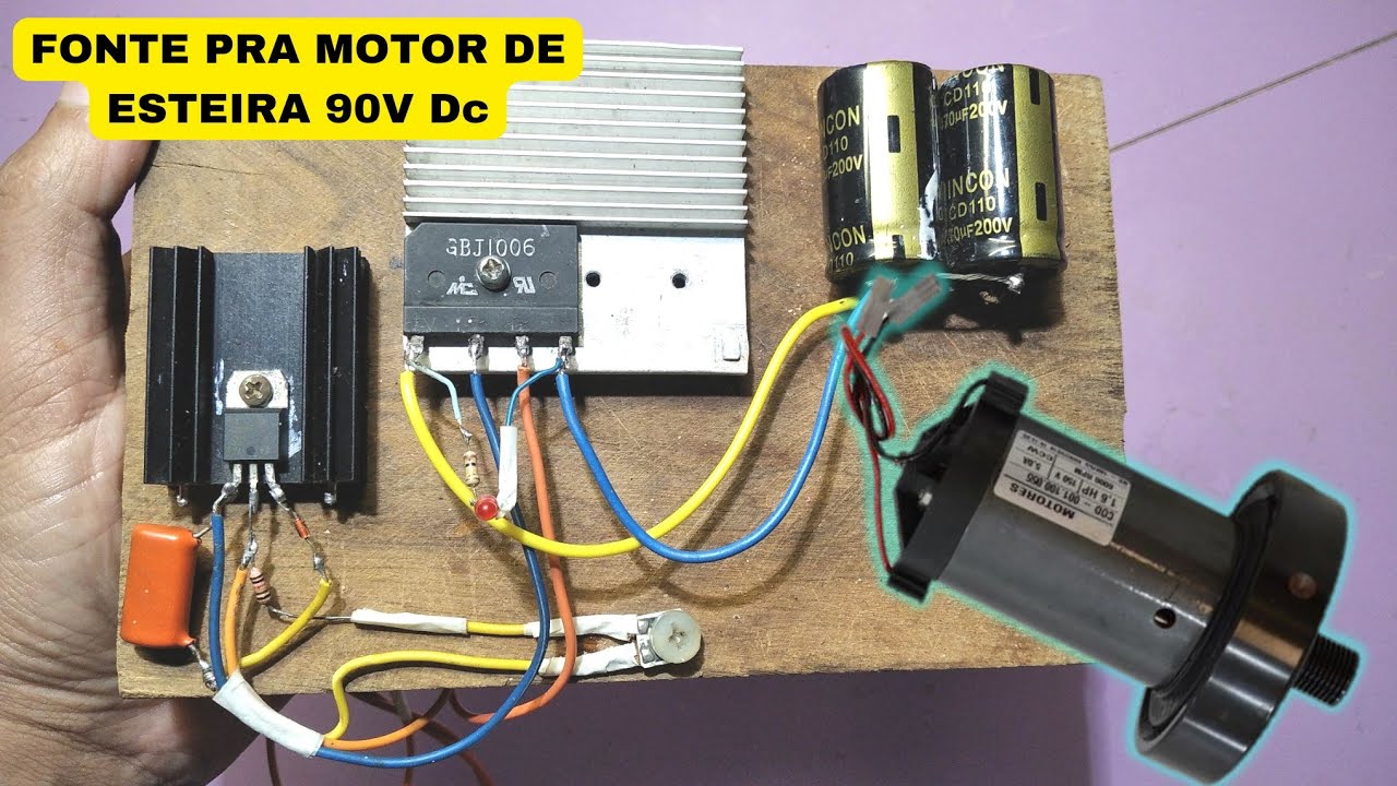 Como Fazer FONTE pra MOTOR de ESTEIRA 90V DC passo a passo