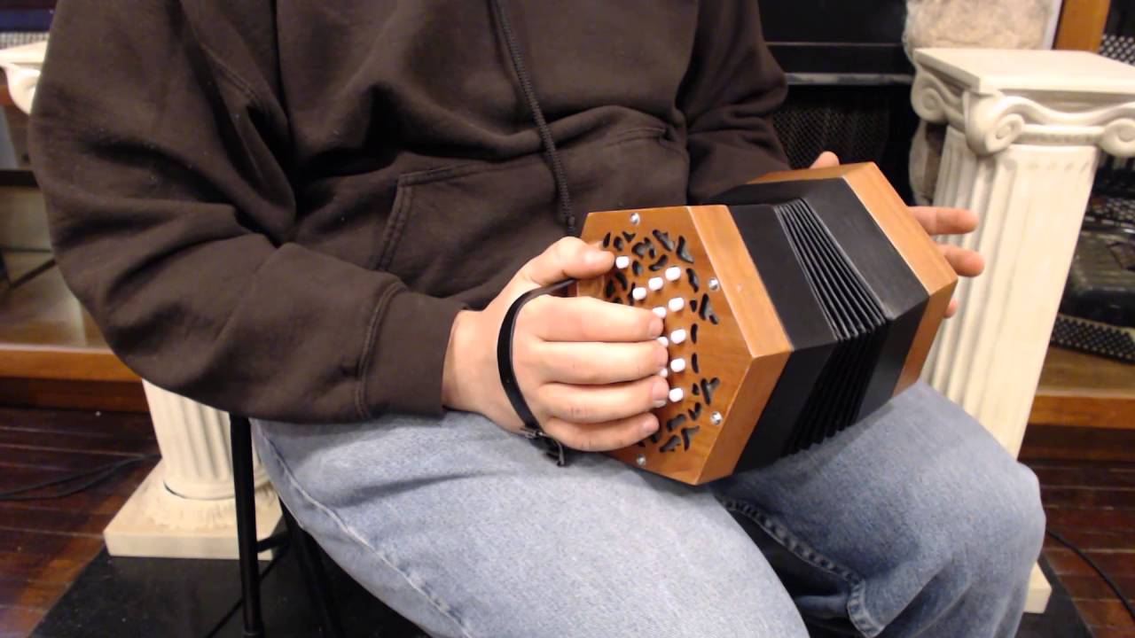 2125 - Cherry Wood Anglo Concertina C G M 30 $295