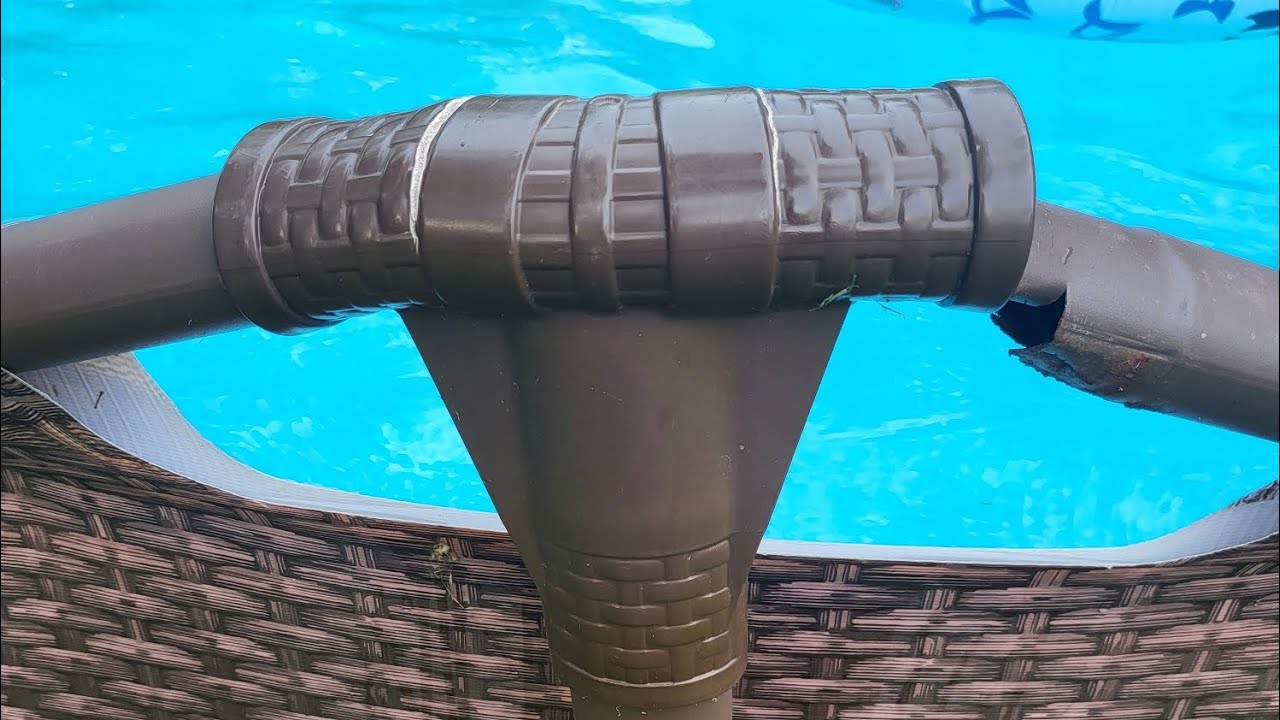coleman swimming pool with bent or rusting frames repair.