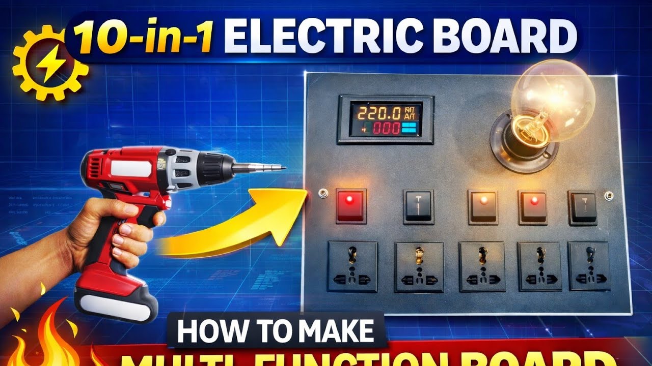 How to make electric board | 10 in 1 board | Electric board banany Ka tarika
