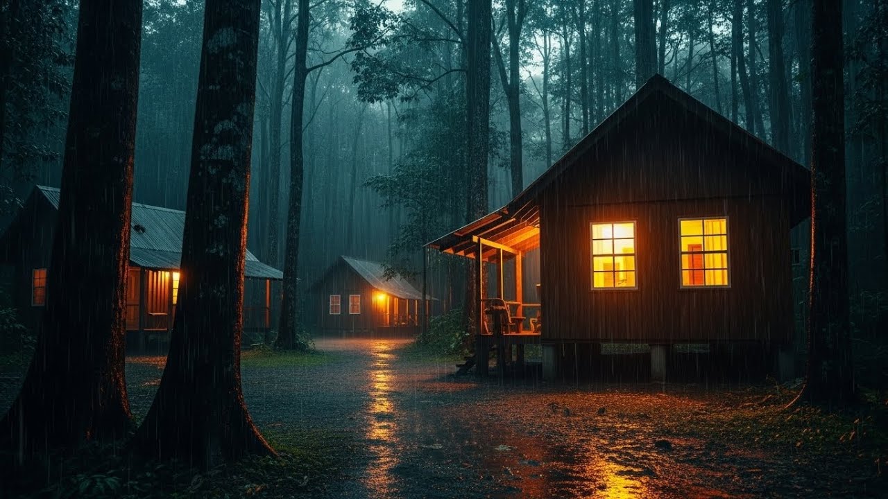 Rain Sounds for Sleeping 🌧️ Heavy Rain at Night to Calm Thoughts and Improve Sleep (No Ads)