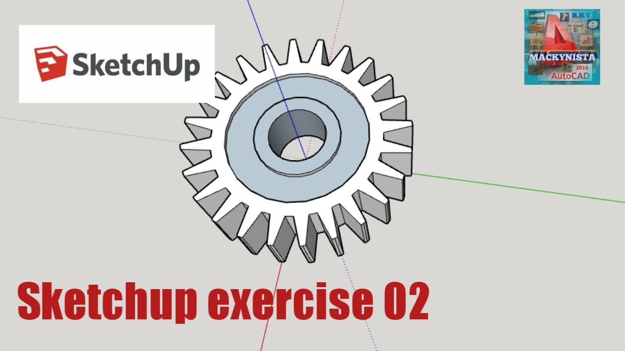 Sketchup tutorial for Beginner How to make gear