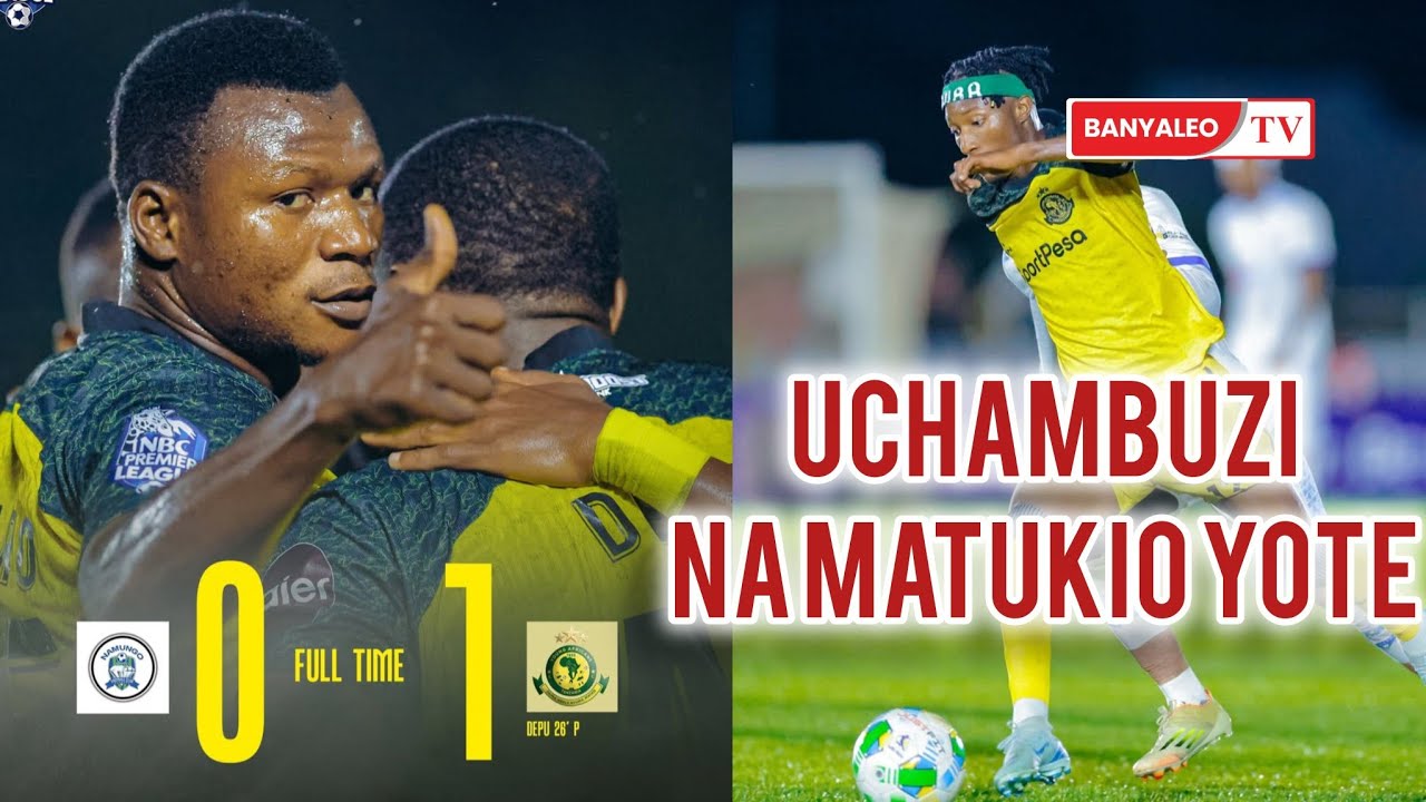 CLOUDSFM UCHAMBUZI NA MATUKIO YOTE  :Mchezo Umemalizika ⚪NAMUNGO 0⃣  vs. 🔰YANGA 1⃣