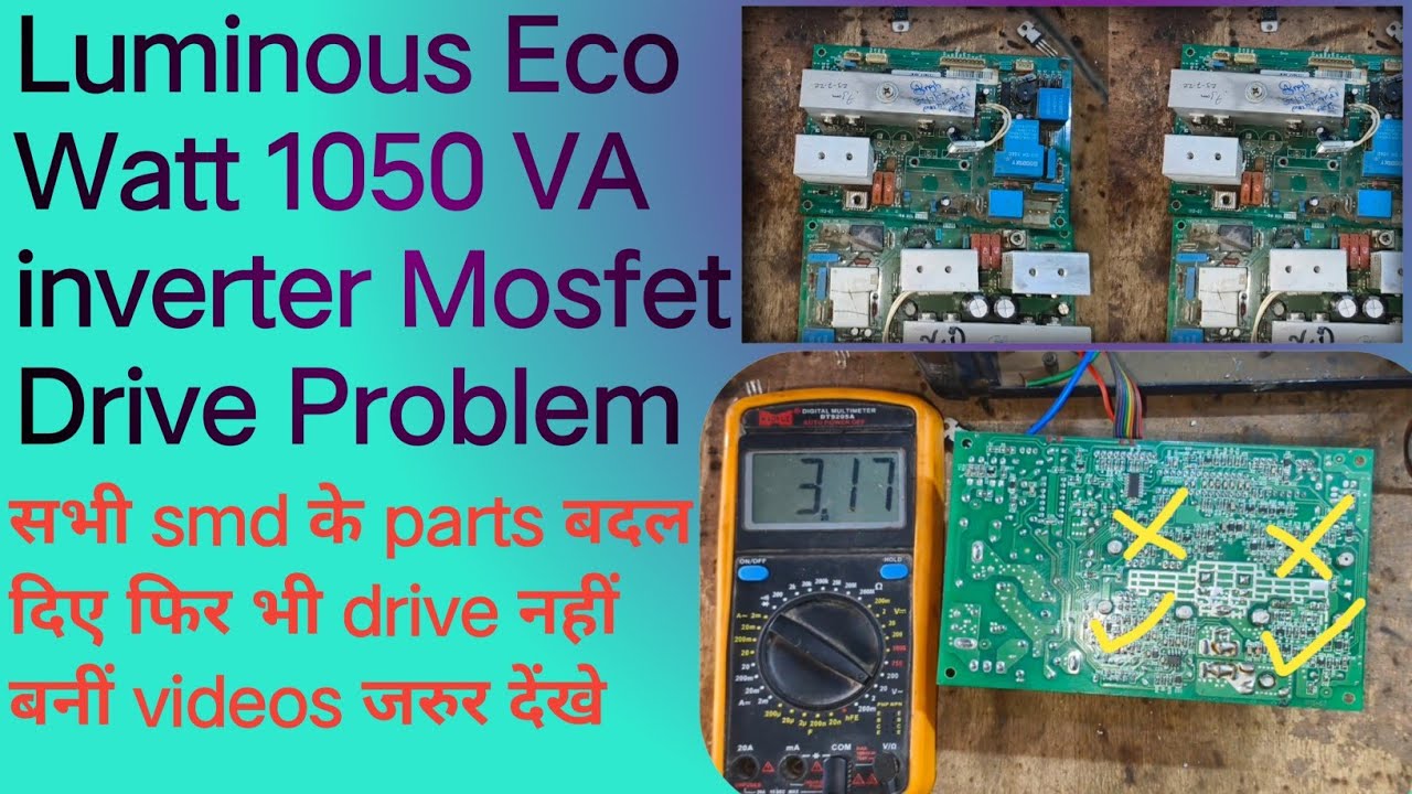Luminous eco watt 1050 inverter repair.