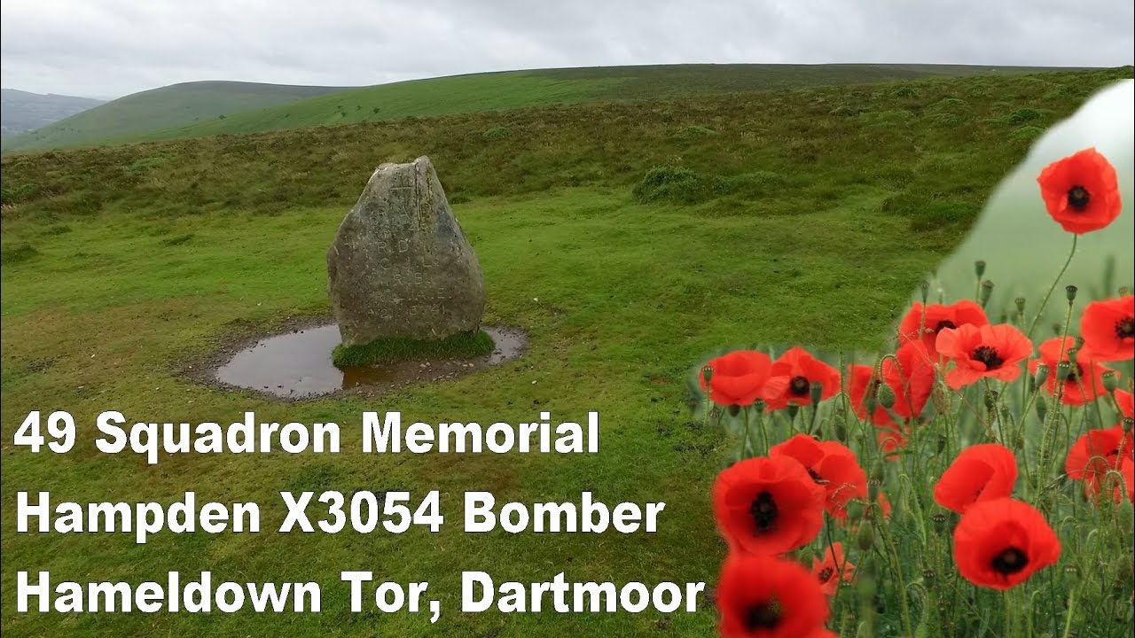 Remembrance Dartmoor Aerial Video, Hameldown Tor, X3054 WW2 Aircrew Memorial