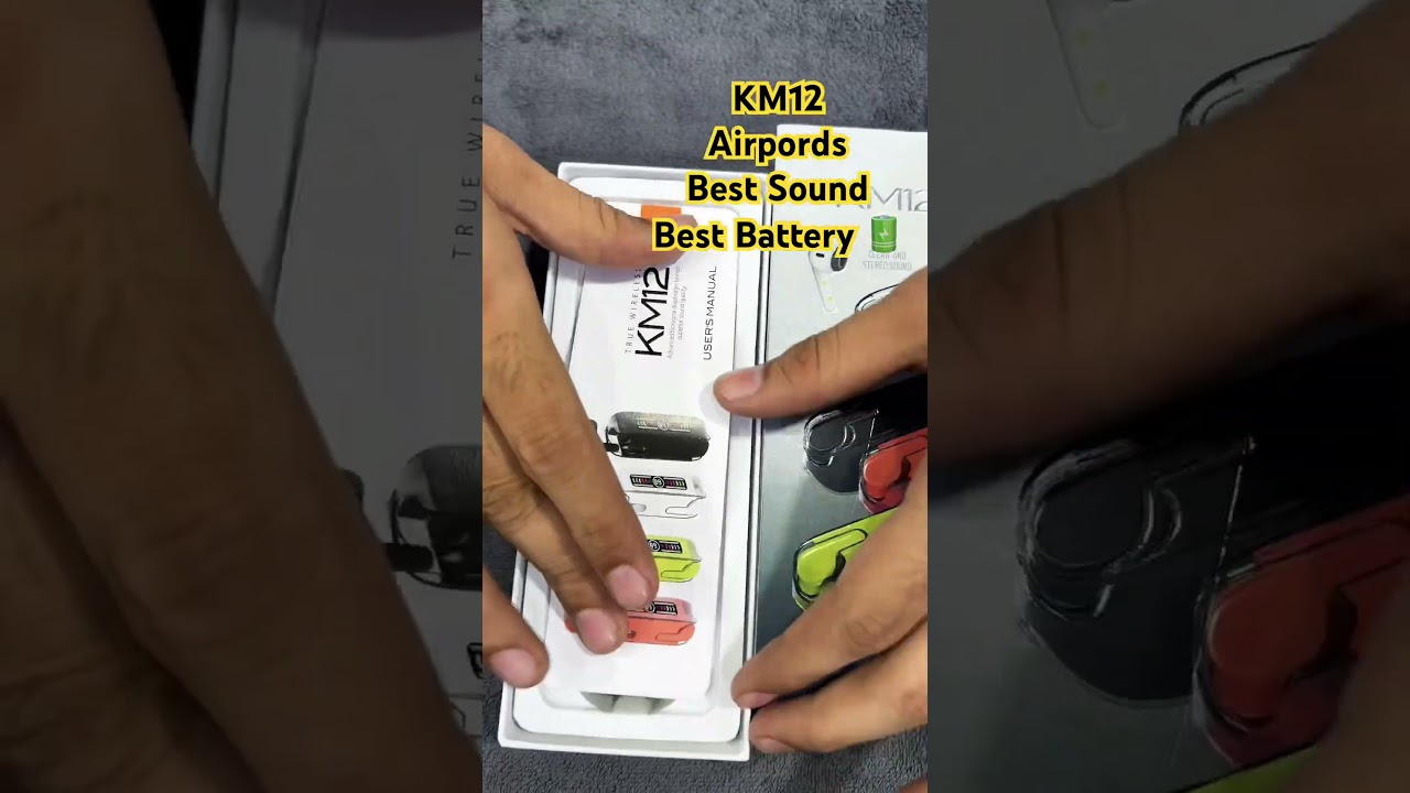 KM12 AirPords Unboxing Best Sound Best Battery 🔋 