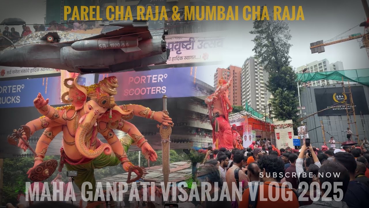 Parel cha raja & Mumbai cha raja visarjan #bappamorya #visarjan #visarjan2025 #2025 #parelcharaja 