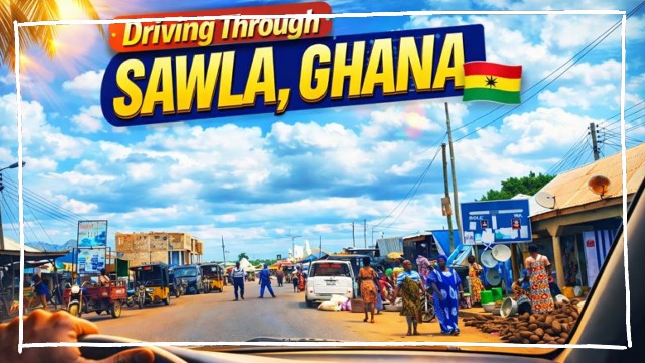 Passing Through Sawla 🇬🇭 | Real Road Trip Experience in Northern Ghana