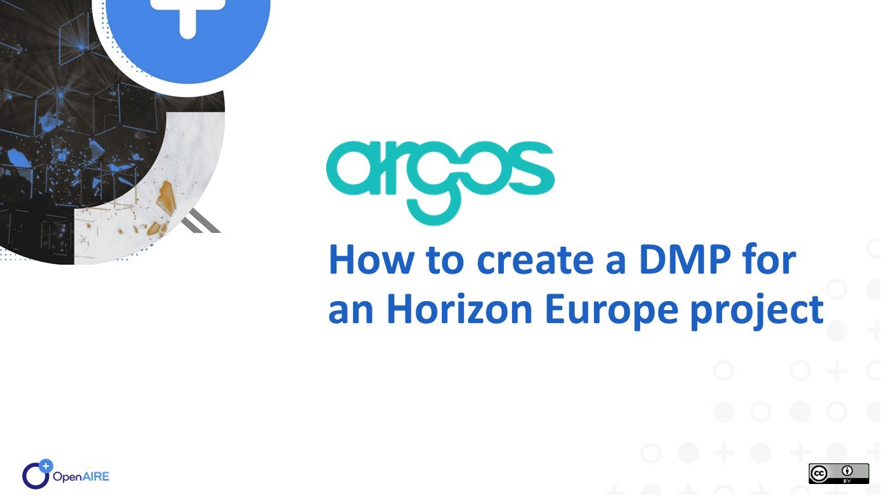 ARGOS Tool tutorial: how to create DMP for Horizon Europe project