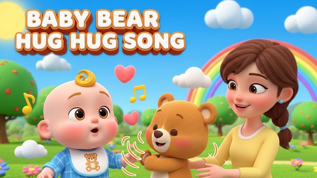 🐻 Baby Bear Hug Hug Song 🤗🎶 | Fun Action & Learning Song for Toddlers