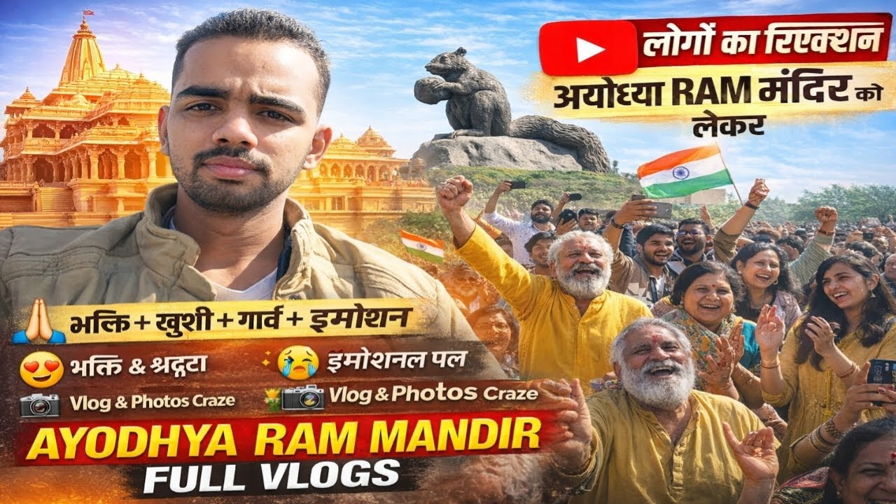 Ayodhya Ram Mandir Full Vlog 😍 | Mandir Dekh Kar Public Emotional 😢 | Bihari Vlogger Nitish 