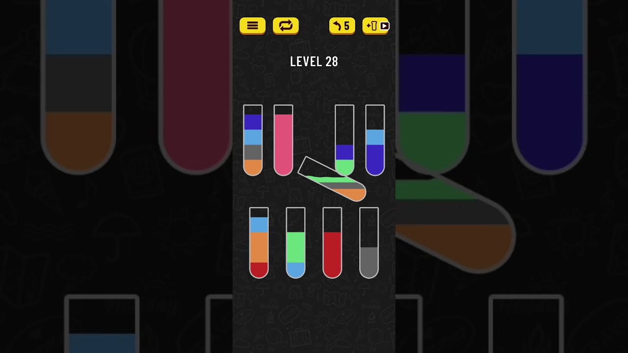 Water Sort Puzzle Level 28 Walkthrough Solution iOS/Android