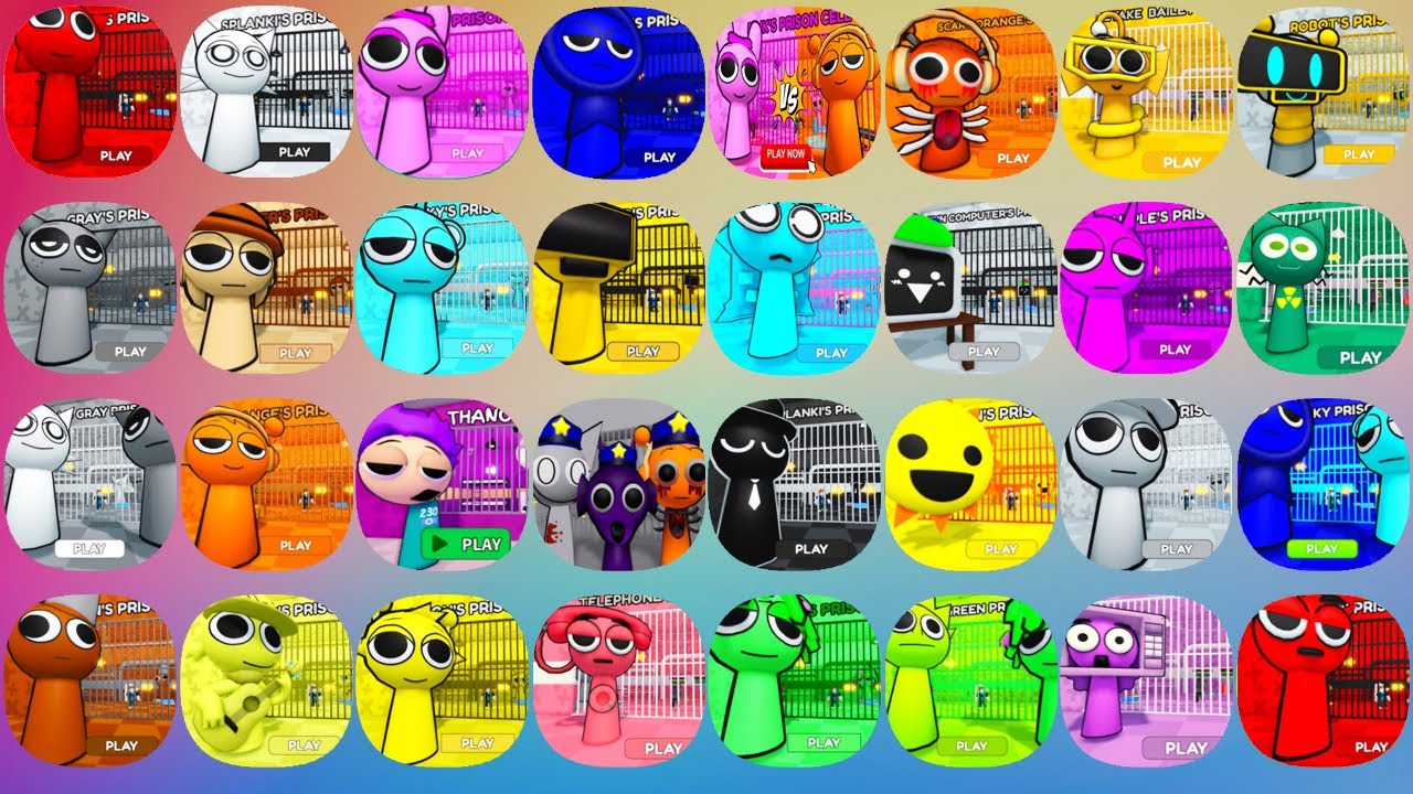 MROONA SPLANKI'S PRISON RUN!, WENDA SPLANKI'S PRISON RUN!, SCARY ORANGE SPRUNKI'S PRISON RUN!